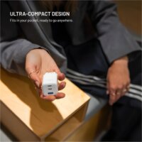 FIXED Mini USB-A / 2x USB-C GaN Hálozati Gyorstöltő Adapter 65W - Fehér