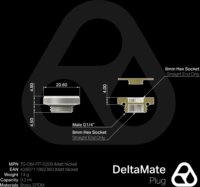 Thermal Grizzly TG-DM-FIT-0209 DeltaMate Plug G1/4" apa Záródugó - Ezüst
