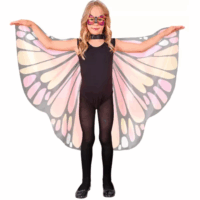 Widmann Rózsaszín pillangó szárny és maszk Jelmez kiegészítő 6-11 éves gyerekeknek