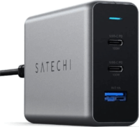 Satechi USB-A / 2x USB-C Hálózati Gyorstöltő Adapter 100W - Szürke