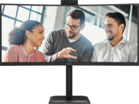 AOC 34" CU34E4CW 21:9 UWQHD VA Ívelt Monitor - Fekete