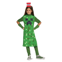 Disguise Minecraft Creeper lány jelmez 7-8 éves gyerekeknek