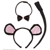 Widmann 3 darabos Egér jelmez kiegészítő szett 3-7 éves gyerekeknek