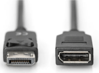 Digitus AK-340200-020-S DisplayPort 1.2 Apa - DisplayPort 1.2 Anya Hosszabító Kábel 2m - Fekete