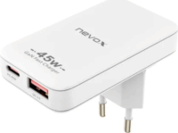 Nevox 2479 USB-A / USB-C Hálózati Gyorstöltő Adapter 45W - Fehér