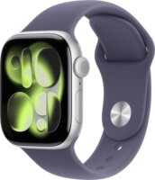 Apple Watch Series 11 42mm Okosóra M/L Ködlila Sportszíjjal - Ezüst
