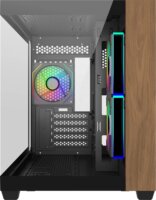 Cooler Master Elite 481 Wood Micro Tower Számítógép + 3db 120mm ventilátor - Fekete