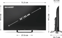 Sharp 32" 32HF3865E 16:9 FullHD QLED Smart Google TV