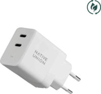 Native Union 2x USB-C Hálózati Gyorstöltő Adapter 35W - Fehér