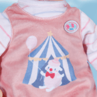 Zapf Creation BABY born® barackszínű mintás ruha 36cm babákhoz