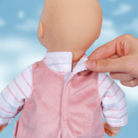 Zapf Creation BABY born® barackszínű mintás ruha 36cm babákhoz