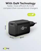 Goobay 79155 USB-C Hálózati Gyorstöltő Adapter 65W - Fekete