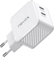 Nevox 2579 2x USB-C Hálózati Gyorstöltő Adapter 65W - Fehér