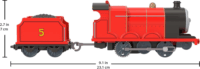 Mattel JGF95 Thomas és barátai Motorizált mozdony - James 80.