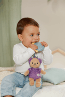 Zapf Creation BABY born® Teddy Blue bébi plüss maci rágókával 18cm - Lila