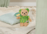Zapf Creation BABY born® Teddy bébi plüss maci rágókával 18cm - Zöld