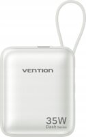 Vention FHEN0 Powerbank Integrált USB-C Kábellel / 10000mAh 35W - Bézs