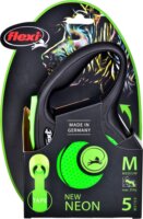 Flexi New Neon M/5m Csévélő szalagos kutya póráz - Neon zöld