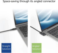 ACT AC7486 USB-C 3.0 Apa - USB-C 3.0 Apa Hajlított Adat és Töltőkábel 60W 0.5m - Fekete