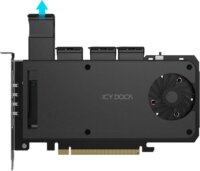 Icy Dock MB204MP-1B ExpressSlot Slide 4× M.2 NVMe SSD PCIe Bővítőkártya