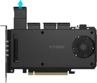 Icy Dock MB204MP-B ExpressSlot Slide 4× M.2 NVMe SSD PCIe Bővítőkártya