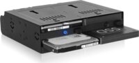 Icy Dock MB014SP-B R1 flexiDOCK 4x 2,5" SATA/SAS HDD/SSD 5,25" Külső Rack Ház - Fekete