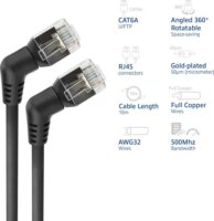 ACT DD1910 U-FTP Cat6a RJ45 Patch kábel 10m - Fekete