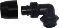 Alphacool 17455 HF 90°-os Forgatható Csavaros Könyök Csatlakozó G1/4" - Fekete