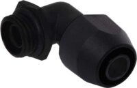 Alphacool 17455 HF 90°-os Forgatható Csavaros Könyök Csatlakozó G1/4" - Fekete