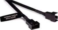 Alphacool 18681 4-Pin anya - 3x 4-Pin apa PWM Ventilátor Y-Tápkábel 60cm - Fekete