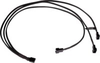 Alphacool 18681 4-Pin anya - 3x 4-Pin apa PWM Ventilátor Y-Tápkábel 60cm - Fekete