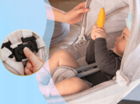 Neno Aurora Elektromos baba hinta szúnyoghálóval - Szürke