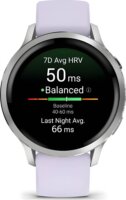 Garmin Venu 4 AMOLED Okosóra 41mm Mályvaszínű Szilikon szíjjal - Ezüst
