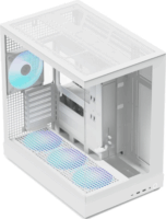 APNX V2-F-WT-v1 ARGB Midi Torony Számítógépház + 4db ventilátor - Fehér