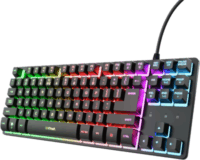 Trust GXT833 Thado TKL Vezetékes USB-A RGB Billentyűzet HUN - Fekete