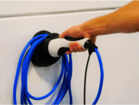 go-e Typ 2 Töltőkábel Fali tartó - Fekete