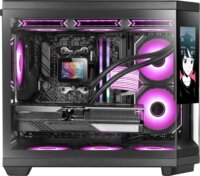 Mars MC3TCORELCDM Mini Tower Gamer Számítógépház - Fekete