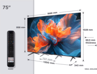 TCL 75" 75T8C 16:9 4K UltraHD HVA QLED Smart Google TV