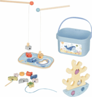 Tooky Toy TJ758 3 az 1-ben fa horgászdoboz készségfejlesztő bébijáték