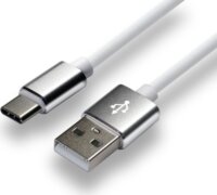 everActive CBS-1CW USB-C 2.0 Apa - USB-A 2.0 Apa Szilikon Adat és Töltőkábel 1m - Fehér