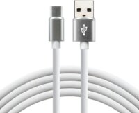 everActive CBS-1CW USB-C 2.0 Apa - USB-A 2.0 Apa Szilikon Adat és Töltőkábel 1m - Fehér