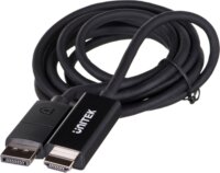 UNITEK V1608A HDMI Apa - DisplayPort 1.2 Apa 4K 60Hz Kábel 1.8m - Fekete