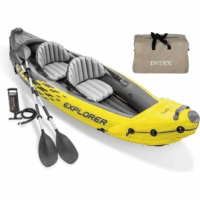 Intex Explorer K2 2 személyes Felfújható kajak szett alumínium evezőkkel (312 x 91 cm)