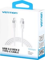 Vention TRGWF USB-C 3.2 Apa - USB-C 3.2 Apa Adat és Töltőkábel 1m - Fehér