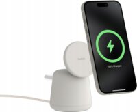 Belkin BOOST Charge Pro Qi2 2in1 Mágneses Töltő Dokkoló 15W - Bézs