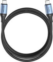 Vention TREBF USB-C 2.0 Apa - USB-C 2.0 Apa Fonott Adat és Gyorstöltő Kábel 240W 1m - Fekete