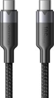 Vention TRGBF USB-C 3.2 Apa - USB-C 3.2 Apa Fonott Adat és Gyorstöltő Kábel 100W 1m - Fekete