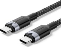 Vention TRIBF USB-C 2.0 Apa - USB-C 2.0 Apa Fonott Adat és Gyorstöltő Kábel 240W 1m - Fekete