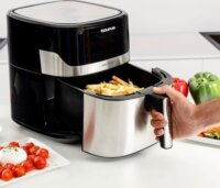 Taurus 7S Air Fryer Forrólevegős Sütő 6.5L 1600W - Ezüst / Fekete