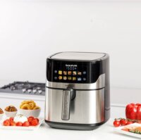 Taurus 7S Air Fryer Forrólevegős Sütő 6.5L 1600W - Ezüst / Fekete